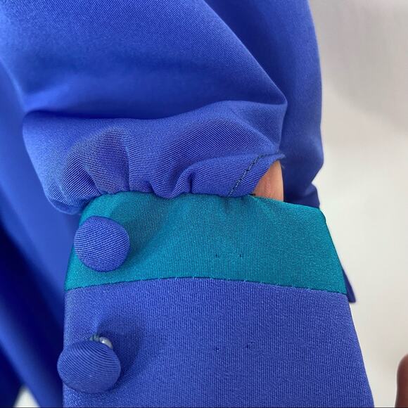 Vintage Heury Lee Petite Button Front Dress Size 14P - Picture 5 of 11